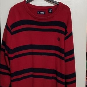 Chaps Red and Blue Sweater XXL